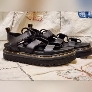 Black Dr. Martens "With Souls Bouncing" Sandals EU Size 38